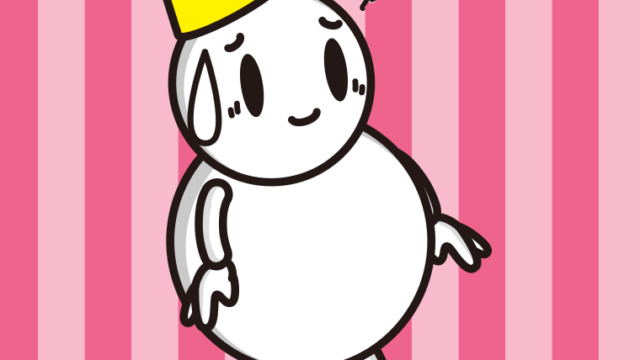 苦笑いする雪ちゃんのイラスト【色、背景あり】PNG