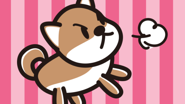 怒る柴犬ちゃん（犬）のイラスト【色、背景あり】PNG