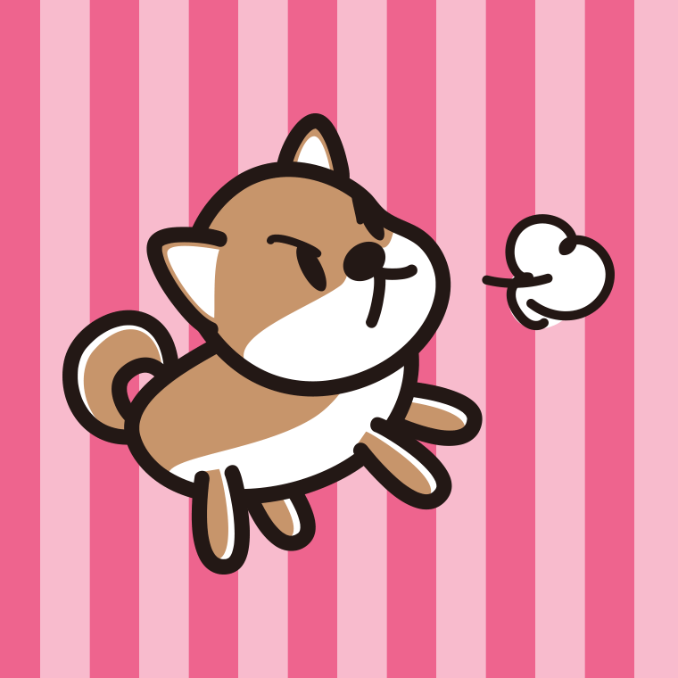 怒る柴犬ちゃん（犬）のイラスト【色、背景あり】PNG