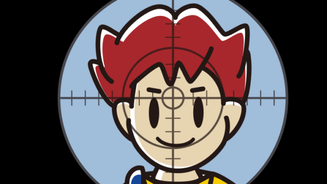 標的（ターゲット）にされる男子大学生のイラスト【色、背景あり】PNG