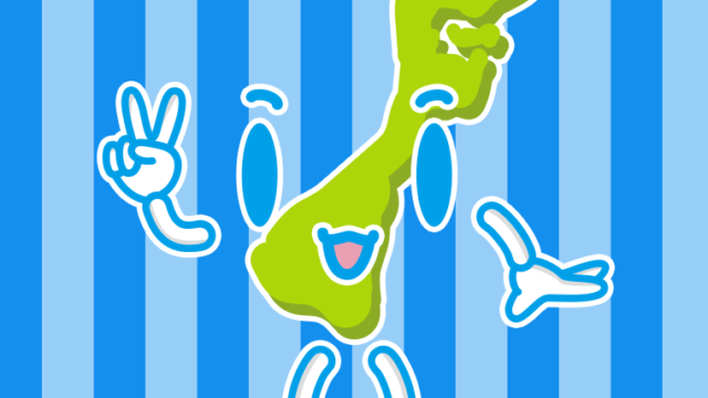 ピースをする石川ちゃんのイラスト【色、背景あり】PNG