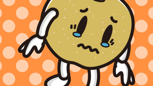 泣く梨ちゃんのイラスト【色、背景あり】PNG