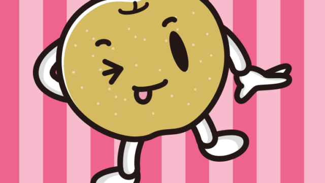 テヘヘな梨ちゃんのイラスト【色、背景あり】PNG