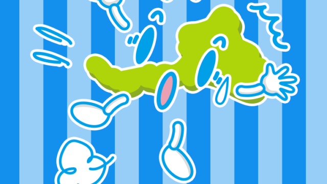 驚く福井ちゃんのイラスト【色、背景あり】PNG