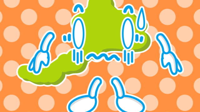 ショックを受ける福井ちゃんのイラスト【色、背景あり】PNG