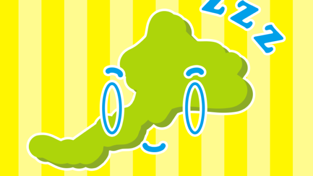 眠る福井ちゃんのイラスト【色、背景あり】PNG