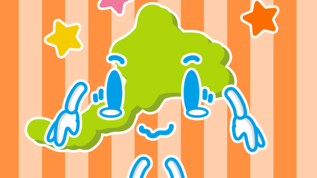 ジーンとする福井ちゃんのイラスト【色、背景あり】PNG