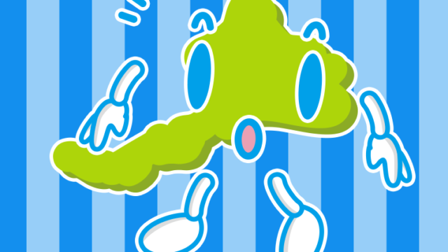 何かに気付く福井ちゃんのイラスト【色、背景あり】PNG