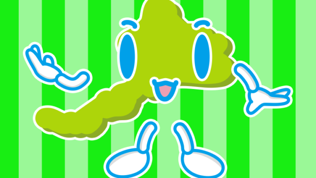 案内する福井ちゃんのイラスト【色、背景あり】PNG