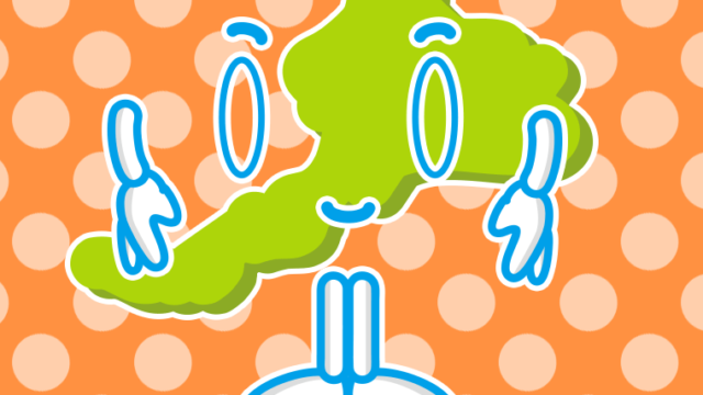 お辞儀する福井ちゃんのイラスト【色、背景あり】PNG