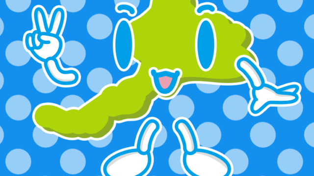 ピースをする福井ちゃんのイラスト【色、背景あり】PNG