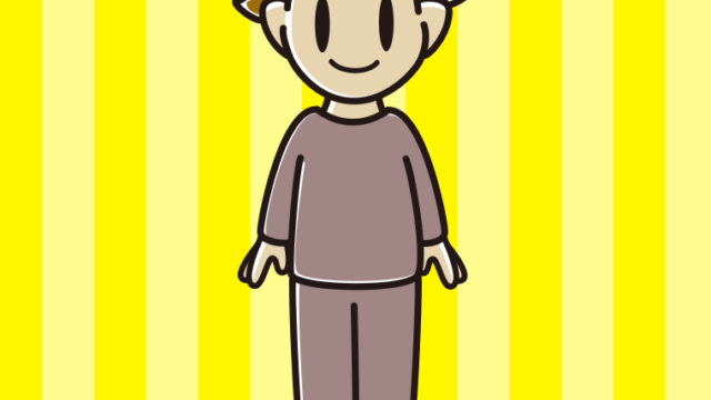 部屋着の男子高校生のイラスト【色、背景あり】PNG