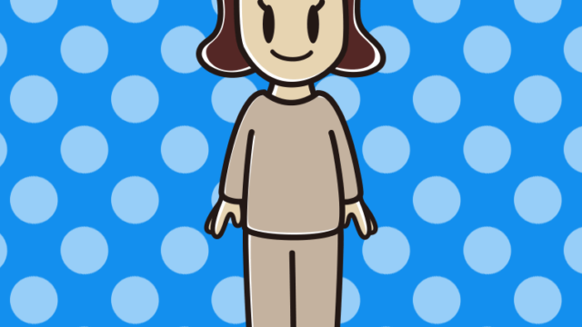 部屋着の女子高校生のイラスト【色、背景あり】PNG