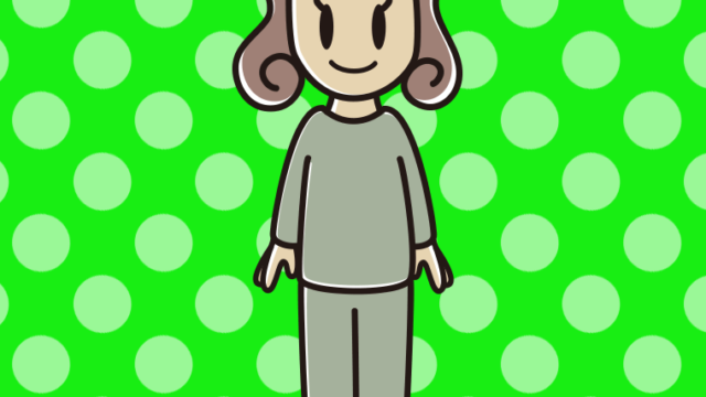 部屋着の女子大学生のイラスト【色、背景あり】PNG