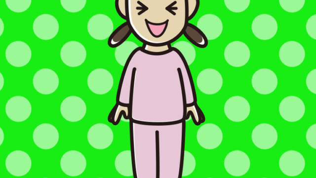 笑う部屋着の女子中学生のイラスト【色、背景あり】PNG