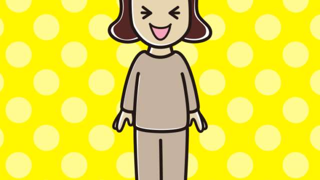 笑う部屋着の女子高校生のイラスト【色、背景あり】PNG