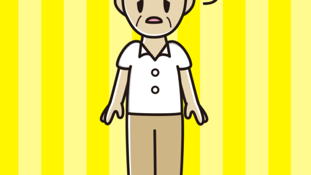 ぼーっとする年配男性会社員（クールビズ）のイラスト【色、背景あり】PNG