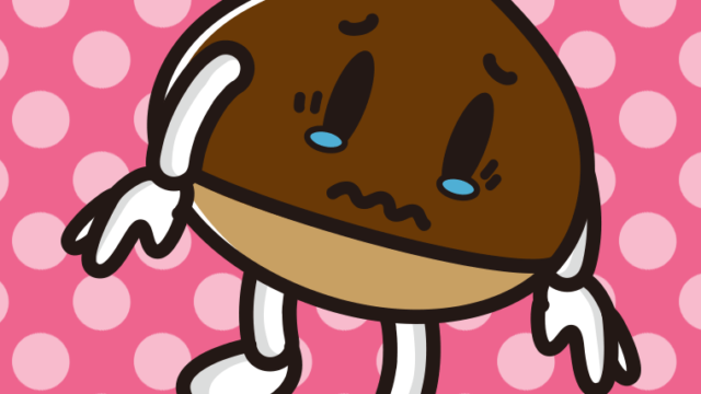 泣く栗ちゃんのイラスト【色、背景あり】PNG
