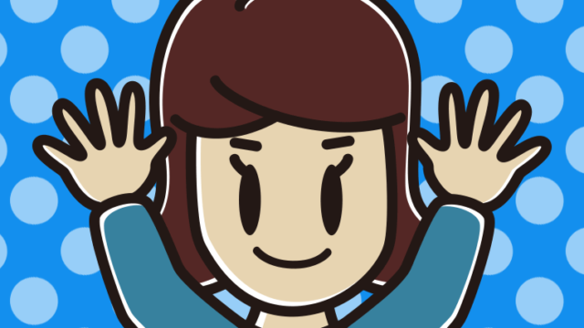 両手をあげる女子高校生のイラスト【色、背景あり】PNG