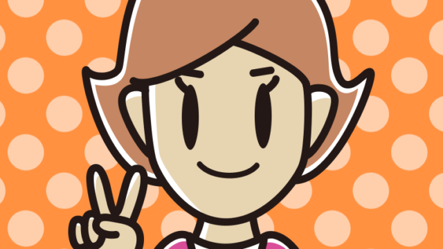 じゃんけんでチョキを出す女性のイラスト【色、背景あり】PNG