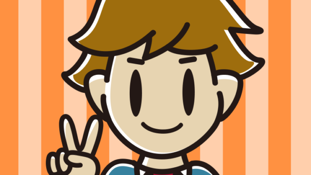 じゃんけんでチョキを出す男子高校生のイラスト【色、背景あり】PNG