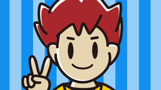 じゃんけんでチョキを出す男子大学生のイラスト【色、背景あり】PNG