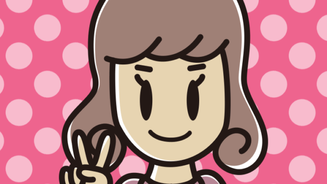 じゃんけんでチョキを出す女子大学生のイラスト【色、背景あり】PNG