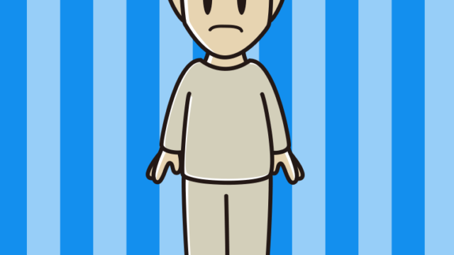 困る部屋着の男性のイラスト【色、背景あり】PNG