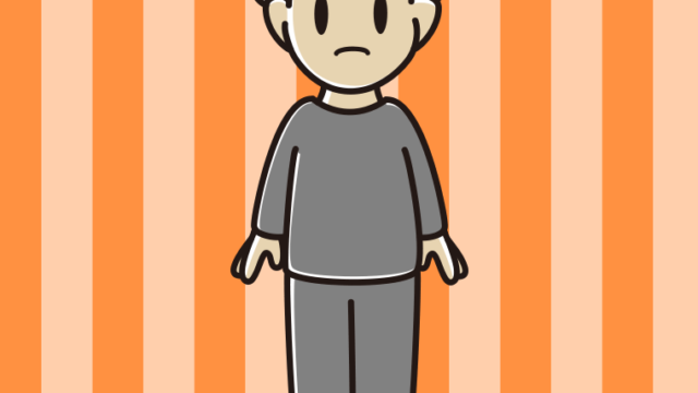 困る部屋着の男子大学生のイラスト【色、背景あり】PNG