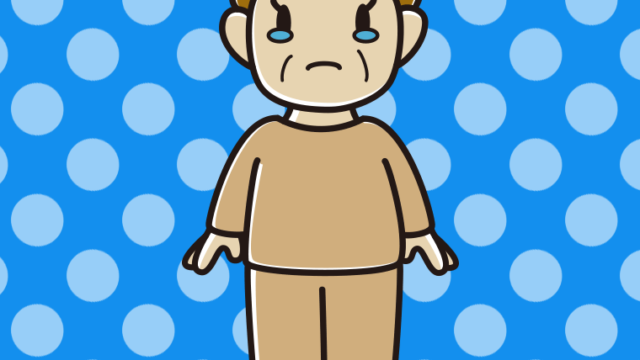 泣く部屋着のおばさんのイラスト【色、背景あり】PNG