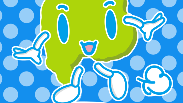 歩く山梨ちゃんのイラスト【色、背景あり】PNG