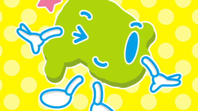 ウインクする山梨ちゃんのイラスト【色、背景あり】PNG