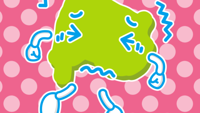 ブルブル震える山梨ちゃんのイラスト【色、背景あり】PNG