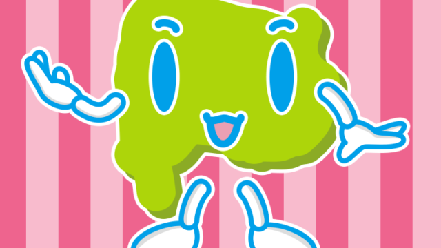 案内する山梨ちゃんのイラスト【色、背景あり】PNG