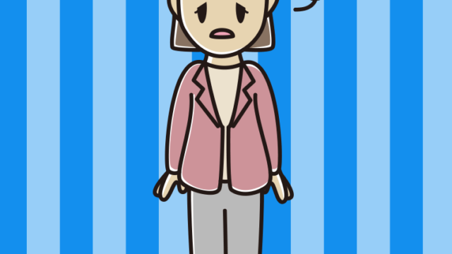 ぼーっとする女性会社員（カジュアル）のイラスト【色、背景あり】PNG