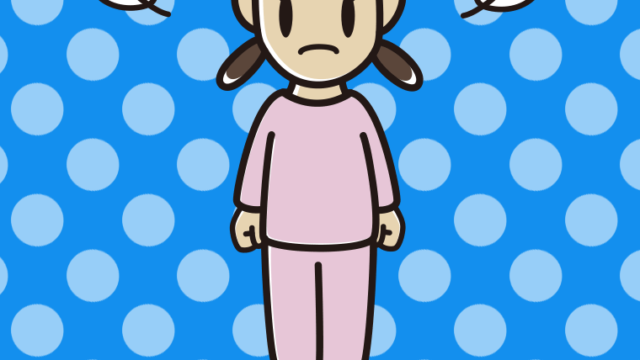 怒る部屋着の女子中学生のイラスト【色、背景あり】PNG