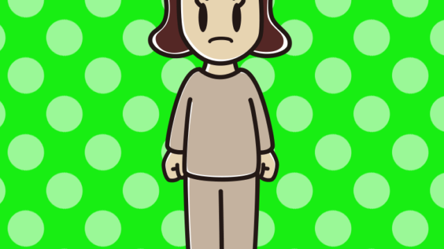 怒る部屋着の女子高校生のイラスト【色、背景あり】PNG