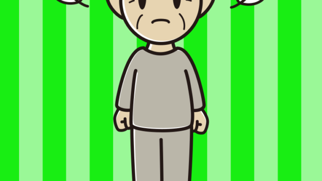 怒る部屋着のおじいさんのイラスト【色、背景あり】PNG