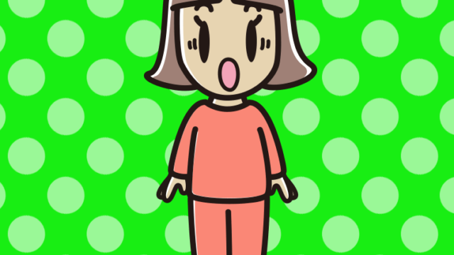 驚く部屋着の小学生女子のイラスト【色、背景あり】PNG