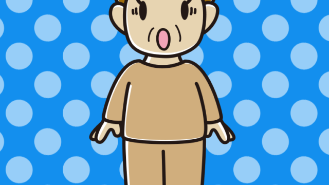 驚く部屋着のおばさんのイラスト【色、背景あり】PNG