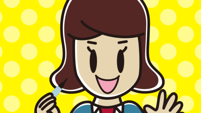 筆ペンを持つ女子高校生のイラスト【色、背景あり】PNG