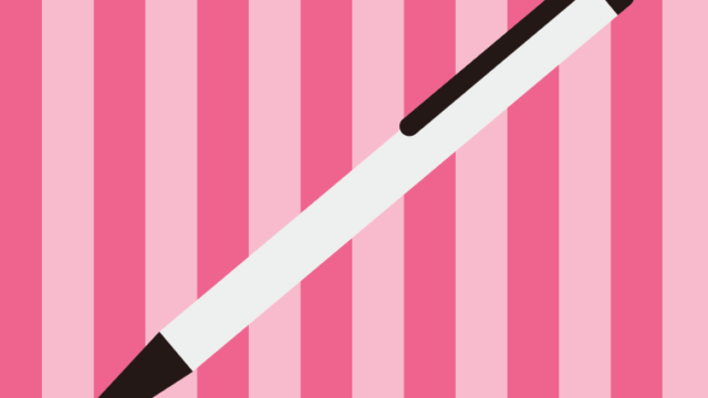 ボールペンのイラスト【色、背景あり】PNG