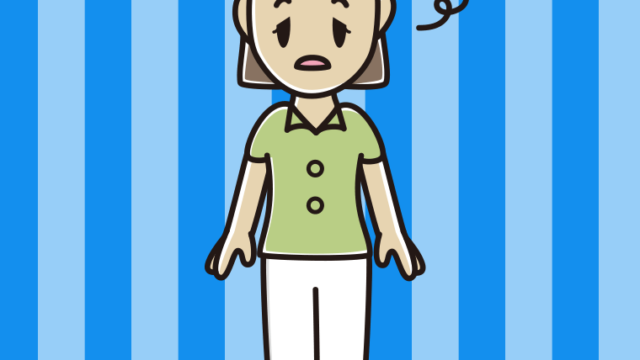 ぼーっとする女性会社員（クールビズ）のイラスト【色、背景あり】PNG