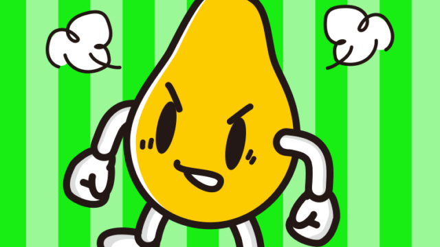 怒るパパイヤちゃんのイラスト【色、背景あり】PNG