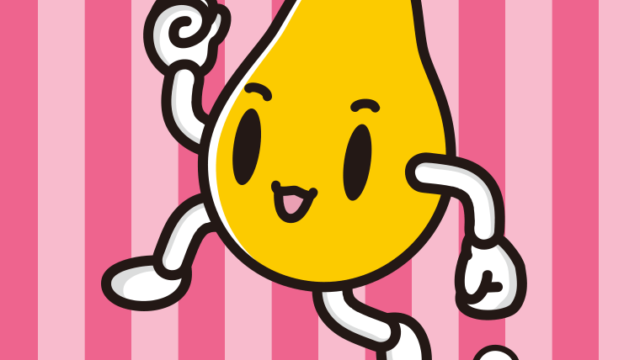 走るパパイヤちゃんのイラスト【色、背景あり】PNG