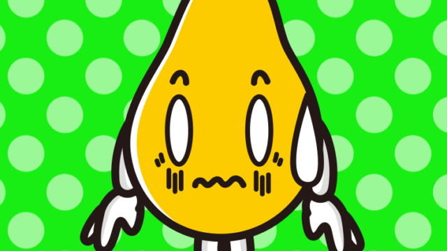 ショックを受けるパパイヤちゃんのイラスト【色、背景あり】PNG