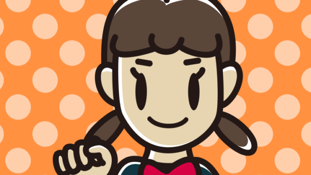 じゃんけんでグーを出す女子中学生のイラスト【色、背景あり】PNG