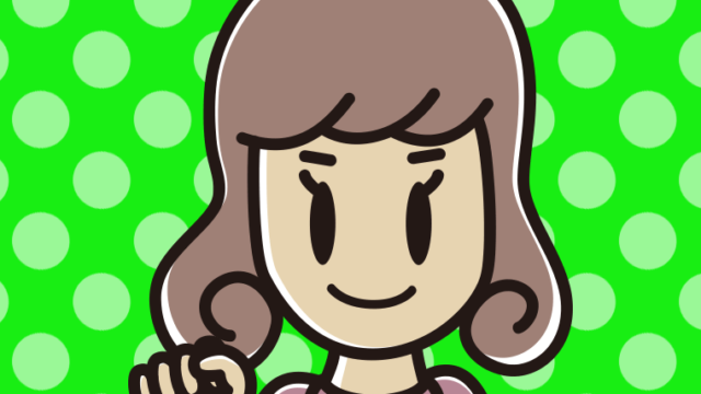 じゃんけんでグーを出す女子大学生のイラスト【色、背景あり】PNG