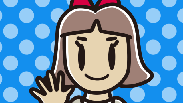 じゃんけんでパーを出す小学生女子のイラスト【色、背景あり】PNG