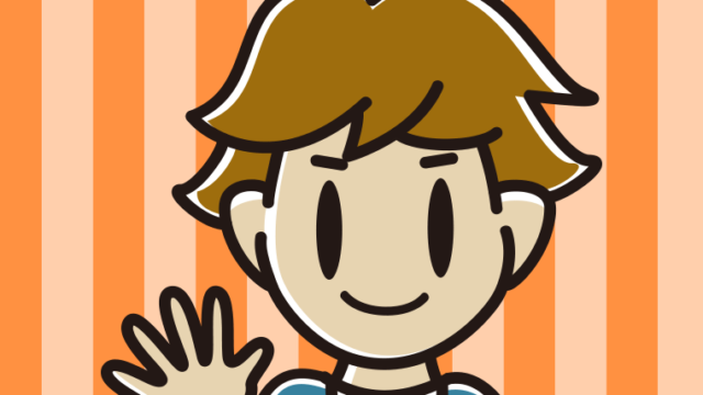 じゃんけんでパーを出す男子高校生のイラスト【色、背景あり】PNG